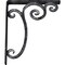 Ekena Millwork Avery Wrought Iron Bracket, (Single center brace), Antiqued Silver 1 1/2"W x 10"D x 12"H BKTM01X10X12SAVASV - alternate 4